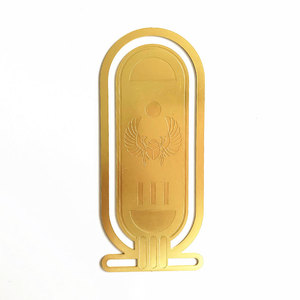 Marque-page rectangulaire en acier inoxydable brossé jaune personnalisé nouveau signet prix cadeau <span class=keywords><strong>règle</strong></span> en métal signet - Product Image 4