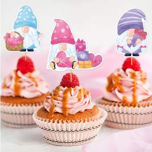 Set de Decoración para Fiesta de Gnomos de San Valentín con Pancarta de Amor, Bandera para Pastel y Adornos Colgantes en Espiral para Suministros de Aniversario de Bodas - Product Image 4