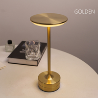 Lampe de table portable sans fil en métal, flexible, LED, avec capteur de lumière nocturne, commande tactile, rechargeable, de haute qualité