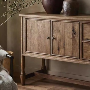 Gabinete de <span class=keywords><strong>TV</strong></span> de <span class=keywords><strong>madera</strong></span> maciza Retro RHAmerican, gabinete lateral de comedor de lujo francés Simple para el hogar, sala de estar, entrada de <span class=keywords><strong>madera</strong></span> Original - Product Image 6