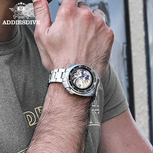 <span class=keywords><strong>Reloj</strong></span> Mecánico Automático ADDIESDIVE H8 NH35 Esfera Completamente Luminosa BGW9 Kanagawa Surfing Acero Inoxidable Impermeable 200m 2020 para Hombre - Product Image 5