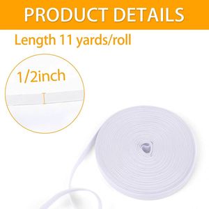 Banda Elástica de Goma de 1/2 Pulgada para Coser, Cordón Blanco de Alta Elasticidad para Prendas, Bolsos y Zapatos - Product Image 2