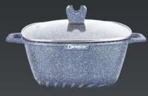 Ensemble de casseroles carrées professionnelles en aluminium 6 pièces 20 24 28 cm avec revêtement marbré, ustensiles de cuisine, vente en gros, fournitures de cuisine en vrac - Product Image 5