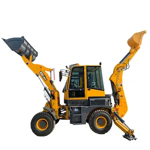 TOPONE Factory backup loader mini backhoe loader retropendadora dengan kabin mewah