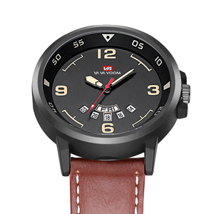 Mens Quartz Watch Leather Strap Classic Business Fashion Wristwatch Waterproof Minimalist Design - Product Image 5