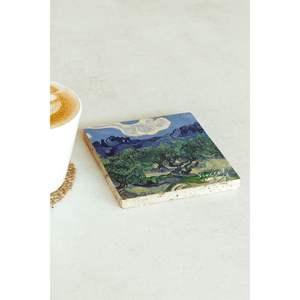 Vincent <b>Van</b> Gogh Series Single Stone Coaster 18cm Square Design for Business Cup <b>Mat</b> Gift or Promotion - Product Image 2