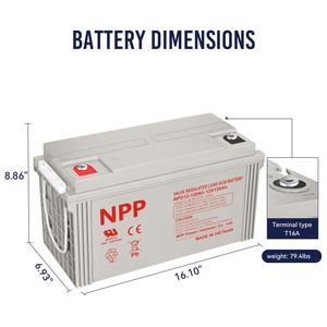 แบตเตอรี่ตะกั่วกรดปิดผนึกแบบ Deep Cycle 2V 120Ah 2000 รอบการใช้งาน สำหรับสำรองไฟพลังงานแสงอาทิตย์ 30% ระบบสำรองไฟ (UPS) เรือ เครื่องมือไฟฟ้า รถกอล์ฟ ไฟส่องสว่าง รถเข็นคนพิการ - Product Image 4