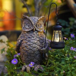 Retro Owl Holding Lantern Solar Garden Light <strong>Funny</strong> Animal Decorative Light for Garden Hallway Ornament <strong>Housewarming</strong> <strong>Gifts</strong> - Product Image 2