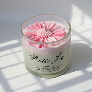 <span class=keywords><strong>Vela</strong></span> Aromática de Girasol y Margarita, Vegana, de Cera de Soja Natural, Hecha a Mano, Adorno para Regalo Navideño - Product Image 1
