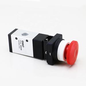 Válvula <span class=keywords><strong>de</strong></span> Control Neumática <span class=keywords><strong>de</strong></span> Aire <span class=keywords><strong>de</strong></span> 3 Vías y 2 Posiciones, Roja, MV322EB, 1/4 <span class=keywords><strong>de</strong></span> Pulgada, con Botón Redondo <span class=keywords><strong>de</strong></span> Presión y Bloqueo - Product Image 5