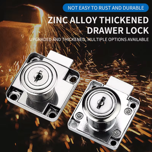 ארון סגסוגת אבץ מצופה ניקל ברזל מפתחות פלסטיק מנעול רהיטים מודרני עבור מגירות חדר שינה לשימוש עבור דלת שולחן עבודה - Product Image 6