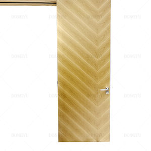 Eksterior kompetitif rumah negara kaca datar terbuka pintu kayu dekorasi Interior pintu Prancis - Product Image 2