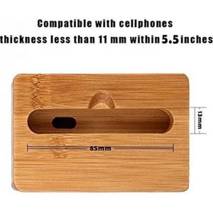 Support en bois bambou Antique pour téléphone portable, 5.5 pouces, station de téléphone portable, <span class=keywords><strong>amplificateur</strong></span> de <span class=keywords><strong>son</strong></span>, pour iPhone X 8 8s 7 6s 6 Plus - Product Image 5