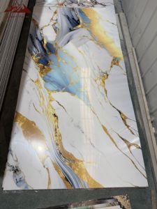 Wayon popüler <span class=keywords><strong>PVC</strong></span> su geçirmez mermer duvar panelleri oturma odasındaki duvarlar için dekoratif malzemeler olarak kullanılır. - Product Image 5