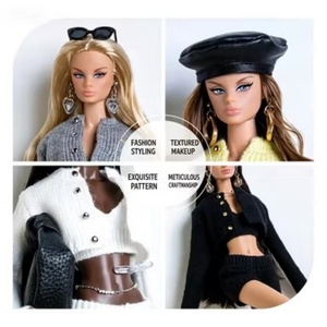 Tenue de poupée Xiaoxian Supermodel, ensemble complet de pull en tricot style petite fragrance avec accessoires de poupée complets - Product Image 4