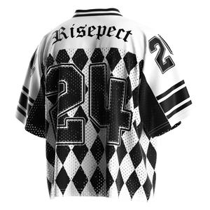 เสื้อฟุตบอลอเมริกันวินเทจพร้อมโลโก้และหมายเลขออกแบบเองได้ พร้อมผ้าระบายอากาศเย็นสบายสำหรับใส่ลำลอง - Product Image 3