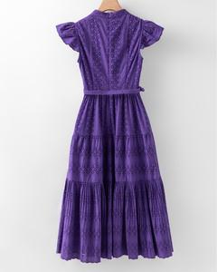 Abito ricamato 2025 eventi di festa autunnali donna Allover <span class=keywords><strong>motivi</strong></span> floreali a metà polpaccio blu <span class=keywords><strong>viola</strong></span> verde abito XXL - Product Image 6