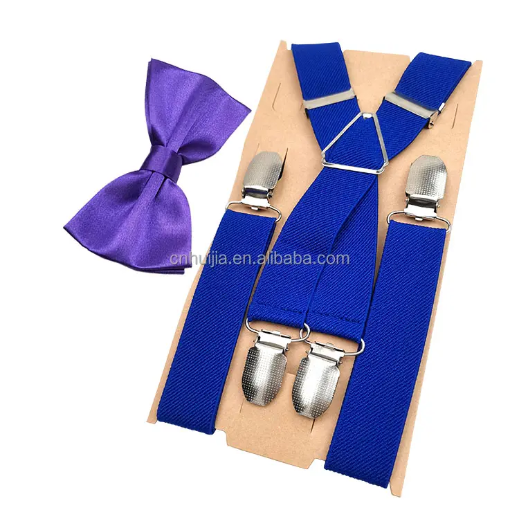 حار بيع مطاطا قابل للتعديل X عودة السراويل الأقواس الملكي الأزرق عالية مثابرة X شكل حمالة و ربطة القوس فيونكة مجموعات للأطفال