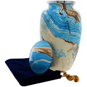 โหลโลหะอลูมิเนียมสำหรับเผาสำหรับตกแต่งทำด้วยมือโหลเก็บขี้เถ้าจากมนุษย์สามารถส่งออกได้ - Product Image 6