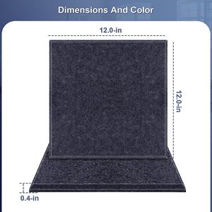 Paneles <span class=keywords><strong>de</strong></span> pared acústicos <span class=keywords><strong>de</strong></span> fieltro <span class=keywords><strong>de</strong></span> PET <span class=keywords><strong>de</strong></span> alta densidad autoadhesivos con borde biselado cuadrado <span class=keywords><strong>de</strong></span> 12x12 pulgadas para sala <span class=keywords><strong>de</strong></span> cine <span class=keywords><strong>en</strong></span> <span class=keywords><strong>casa</strong></span> <span class=keywords><strong>estudio</strong></span> <span class=keywords><strong>de</strong></span> música - Product Image 2