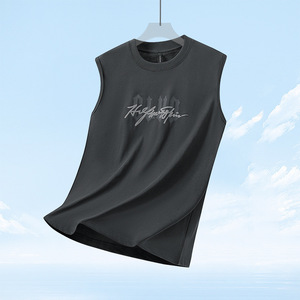 Créez des vêtements d'entreprise uniques avec logo imprimé, débardeurs décontractés pour hommes en coton 100% tricoté, respirants, écologiques et à séchage rapide - Product Image 1