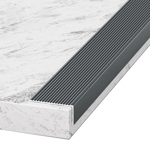 Profilé de marche d'escalier antidérapant en alliage d'aluminium robuste, disponible en plusieurs couleurs, pour la décoration de sols et la finition des bords de marches - Product Image 6