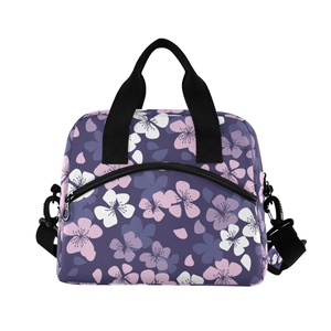 Hawaiian Custom Flower Print Leakproof Cooler Tote Bag Freezable Picnic <b>Box</b> Insulated Thermal Cooler <b>Lunch</b> Bags for Adults - Product Image 2