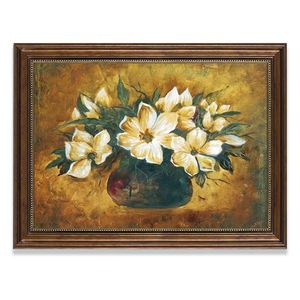 Arte floral de estilo antiguo con marco lujoso Pintura de calidad de museo para espacios domésticos y comerciales - Product Image 4