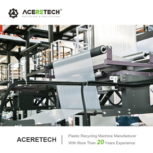 1000-1800mm Tres capas HDPE + LLDPE Bolsas de camisetas de plástico Máquina de extrusión de soplado de película - Product Image 6