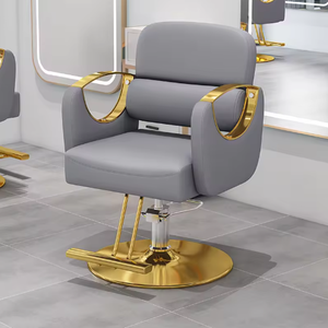 Nouveau fauteuil de barbier noir et or, pivotant, usage commercial, siège en cuir synthétique, pour salon de beauté. - Product Image 5