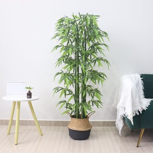 <span class=keywords><strong>Bonsaï</strong></span> en pot de plantes vertes, feuilles de bambou artificielles, arbre pour décoration intérieure, <span class=keywords><strong>prix</strong></span> d'usine - Product Image 3