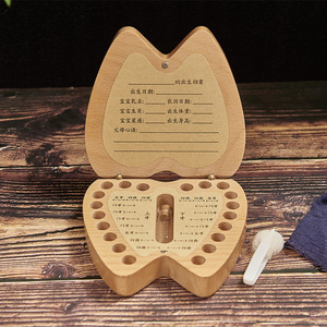 Caja de recuerdo de madera maciza para guardar dientes de leche, para niños y niñas, hecha a medida. - Product Image 1
