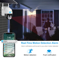 Caméra de sécurité solaire V380 Détection de mouvement PIR Extérieur Caméra solaire 4G 5MP