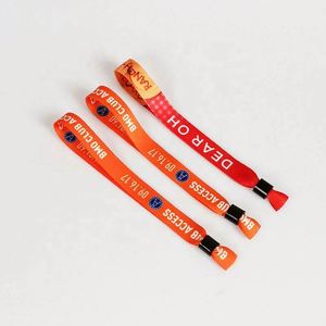 Custom Festival Event Personalized Ribbon Fabric Charm <b>Bracelet</b> Wristband Luxury Plastic Clip Sports Fashion Coin Accessories - Product Image 2