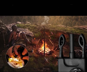 Multi-Function Outdoor Survival Kit Double Display Watch Whistle Compass SOS Flashlight Fire Starter for Men Wholesale - Product Image 5