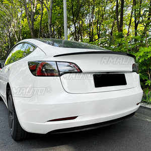 สปอยเลอร์หลังสำหรับรถยนต์เทสล่า รุ่น 3 ปี 2017-2022 สีดำเงา/ลายคาร์บอน ปีกหลังรถยนต์ สปอยเลอร์ฝากระโปรงท้าย  ลิ้นกันชนหลัง - Product Image 5