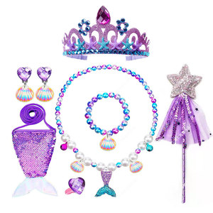 Yeni ürünler toptan çocuk tül mor elbise çocuklar TV ve film Cosplay giyim kız denizkızı kostümleri - Product Image 3