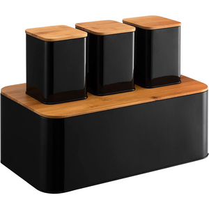 Hộp Đựng Bánh Mì Sức Chứa Lớn Và Bộ Hộp Đựng 3 Món Hộp Đựng Bằng Kim Loại - Product Image 5