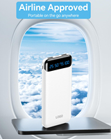 HYTO Banques d'alimentation avec logo personnalisé Banque de batteries externes au lithium LED 10000mAh Batterie externe avec double USB
