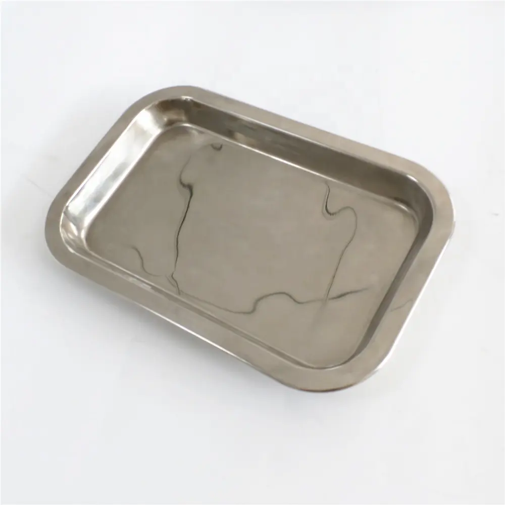 Customize shape Mirror polished stainless steel rectangular tray with food grade