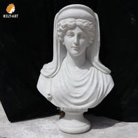 Statue de buste en marbre égyptien, 1 pièce, design classique, ancienne pierre, Sculpture de tête en pierre pour la maison