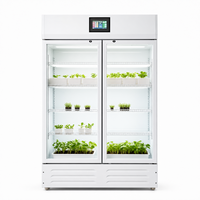 Armoire de culture verticale numérique automatisée - Système hydroponique intelligent avec Wi-Fi IoT pour la maison, l'école, les musées scientifiques et l'éducation - 4 niveaux