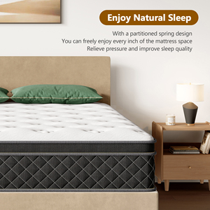 Colchón en Caja con Envío Gratuito, Colchón Enrollable de Espuma Viscoelástica con Resortes Ensacados, Soporte Medio, Transpirable, para Proyectos de Hoteles y Escuelas - Product Image 6