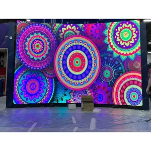 P2.6 P3.9 P3.91 P4.8 Indoor Curvo Led Stage Telas De Casamento Backdrop Led Display Painel Turnkey Concerto Led Video Wall