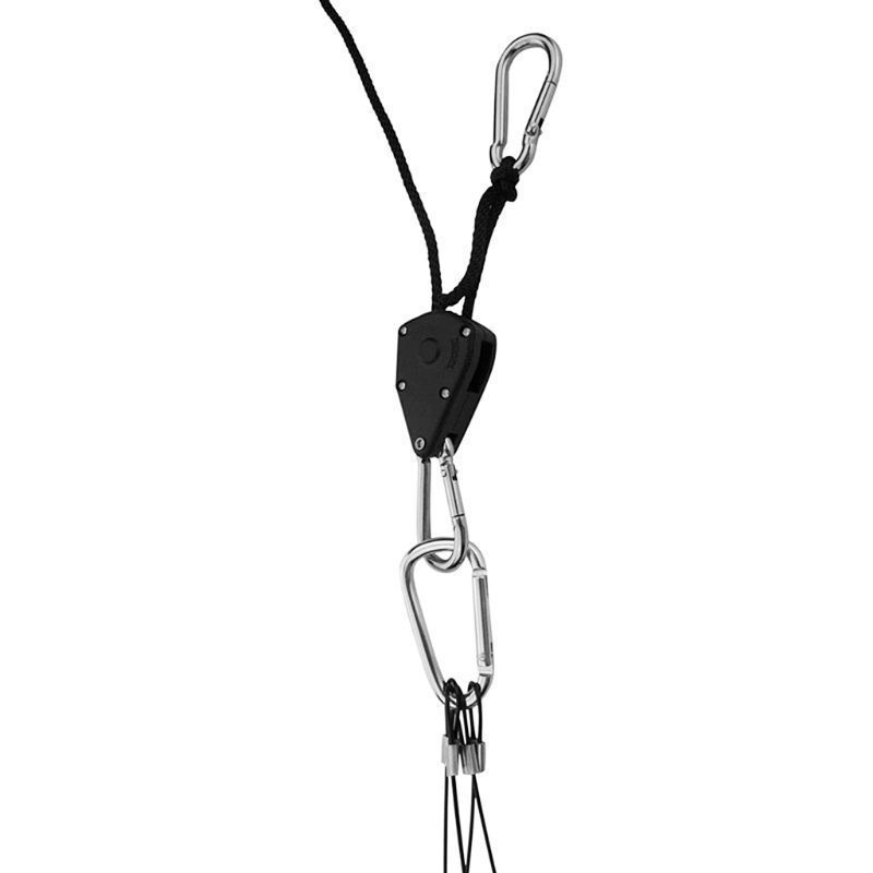 Corde noire de 2 mètres avec 2 boucles