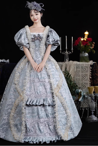 Nuevo vestido estilo europeo Retro Puff manga cumpleaños guión matar foto puesta en escena traje mujeres al por mayor - Product Image 5