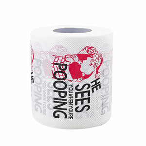 <span class=keywords><strong>Papier</strong></span> <span class=keywords><strong>toilette</strong></span> à crottes amusant avec motifs Père Noël/bonhomme de neige, pâte de bois vierge 2 plis, colorants naturels, personnalisable pour les cadeaux de vacances - Product Image 5