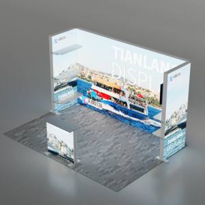 Cabina de exposición comercial colgante Caja de luz Gancho de techo ajustable de altura de 3m - Product Image 4