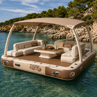 Plateforme de baignade gonflable monocouche avec anneaux d'amarrage et sac de transport, pour lacs et eaux calmes, disponible en stock chez le distributeur