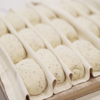 Canapé de boulanger en 100% coton, matériel de qualité alimentaire, pour lever la pâte, tissu fermenté, avec baguette